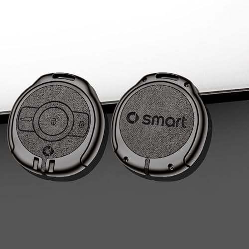 ZABEES Autoschlüssel Hülle Schlüsselhhülle für Smart #1#3 Brabus, Auto Fernbedienungen Schutzhülle Abdeckung Auto Schlüsselgehäuse Schlüsselring Schlüsselanhänger,D Grey1