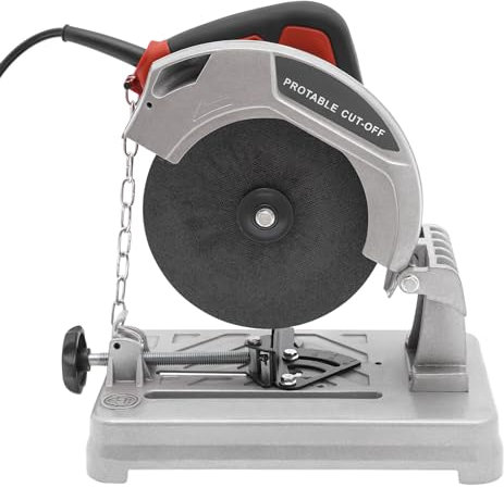 Sega a sega, angolo di taglio 0-45°, spessore di taglio 0-50 mm, 5200 giri/min, troncatrice da 1200 W, per tagliare legno, acciaio, pareti, pavimenti, superfici metalliche