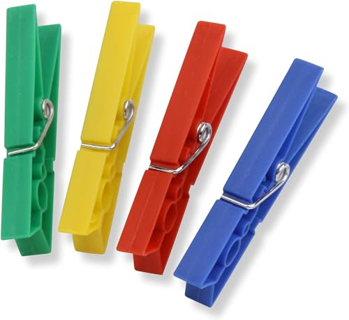 Wenrescry 80 x Pinze Colorate in Legno | Pinze da Bucato in Legno di Betulla Ecologico e Resistente | Perfette per Bucato, Bricolage e Artigianato