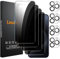 Lesakit 4+4 Pack Privacy Screen Protector for iPhone 15 Pro 6.1-Inch with 4 Pack Camera Lens Protector, Anti Spy Tempered Glass Film 9H Hardness Case Friendly
