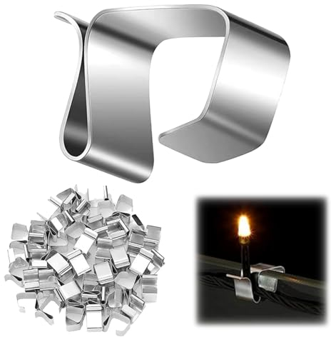 50 Stück Dachrinnenhaken für Lichterketten,Dachrinnenhalter,Metall Licht Haken Clip,Edelstahl Weihnachtslicht Clips,Outdoor Weihnachtsbeleuchtung Haken,für Gartendekoration und Weihnachten Deko