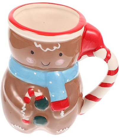 MAGICLULU Weihnachtsbecher Aus Keramik Lebkuchen-espressotassen Weihnachts-schneemann-cup Weihnachtsmann Weihnachtsschneemann-tassen Kleiner Urlaubsbecher Festliche Weihnachtsbecher Coffee