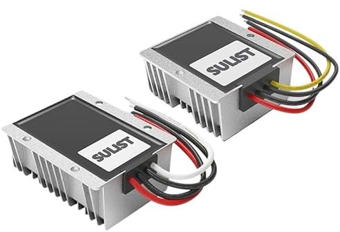 JBGBAL Lithium-Ladegerät 9-35V auf 13.8V 12.6V 14.5V 5A-25A 12V Dual Akku Ladegerät Boost Step-Down Ladegerät für Blei-Akku DC (Output 8A,10VTO32V_13.8V)