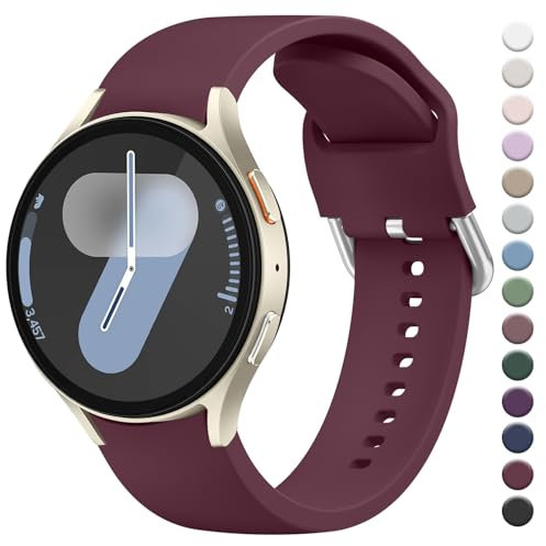 Correas compatibles con Samsung Galaxy Watch 7/6/5/4, correa de 40 mm, 44 mm, 20 mm, ajustable, estilo original, silicona, repuesto deportivo para Samsung Galaxy Watch 7/6/5/4, mujeres y hombres,