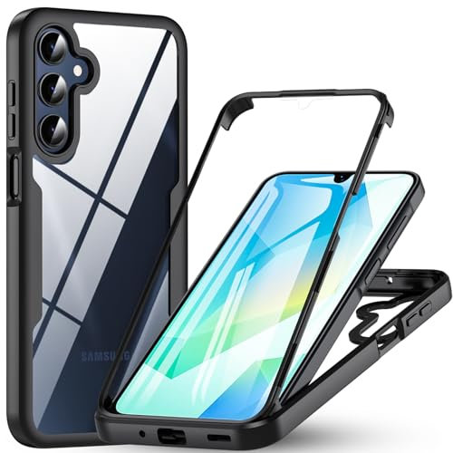 BESINPO Coque pour Samsung Galaxy A16 5G/4G,Coque Samsung Galaxy A16 5G avec Protection D'écran, 360 integrale Antichoc Anti-Rayures écran Protection Case Etui Housse pour Samsung A16 5G/4G-Noir