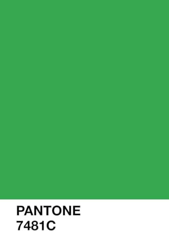 Pantone 7481C (Green) | Pantone-Inspired Notebook: Minimalist Design Notepad, Perfect for Artists, Designers, and Creative Gifts: 120 Pages: 6 x 9