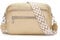 RQJZ 26x18cm Sac Bandouliere Homme Petit Sac à Main en Cuir Vegan Élégant Sacs Bandoulière Femme avec Large Sangle pour Quotidien & Voyage Or rose