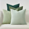 Topfinel Housse Coussin Vert Clair 45x45cm Decoration Chambre Salon Maison Lot de 4 Housse de Coussin Canape Lit Jardin Déco Aesthetic Scandinave pour Canapé en Velours Côtelé