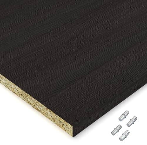 X57 Einlegeboden Regalboden Holzboden 19mm nach Wunschmaß max. 700mm breit x 600mm tief Zuschnitt Anfertigung 2mm Umleimer ABS Kante (Eiche Dunkel)