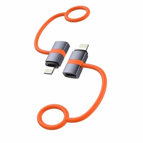 CJMUQHEHH 2 adaptadores USB C a Lightning de 30 W PD, carga rápida, tipo C de tuerca a Lightning macho Jack Set compatible con iPhone, iPad