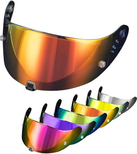 PSLER Helmet Visor for EXO 520 1400 R1 Tinted Visor for Scorpion EXO 391 520 1400 R1 Motorbike UV Protection Face Shield Replacement Accessories(Transparent Red)
