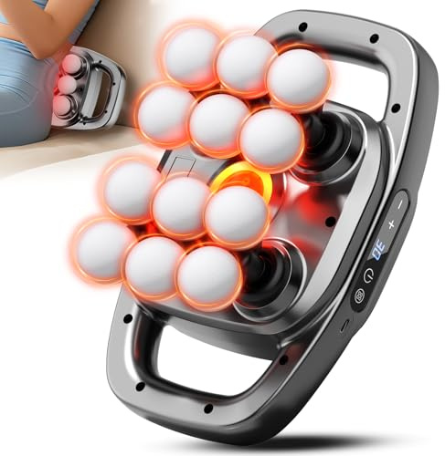 Zpptt 12 Head Massage Gun Deep Tissue with 3 Model & 30 Levels, Cordless Quiet Back Massager for Pain Relief Deep Tissue, Neck Massager Birthday Gifts for Men