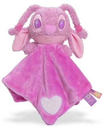 Disney Angel Kopf mit Schmusetuch, aus 100 % recyceltem Material, Schmuse- & Einschlaftuch für Babys ab 0 Monaten, nachhaltig & weich