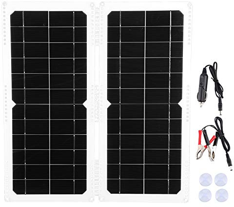 Panel Solar Portátil 20W 12V Plegable, Alta Eficiencia y Ligero - Carga Rápida USB 5V, Ideal para Camping y Viajes al Aire Libre