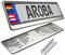 AROBA 2X Premium Auto Kennzeichenhalter 100% Edelstahl POLIERT für Deutschland und EU (Kennzeichen der Größe 520mm x 110mm) Nummernschildhalter Kennzeichenhalterung INOX Rostfreier Stahl V2A