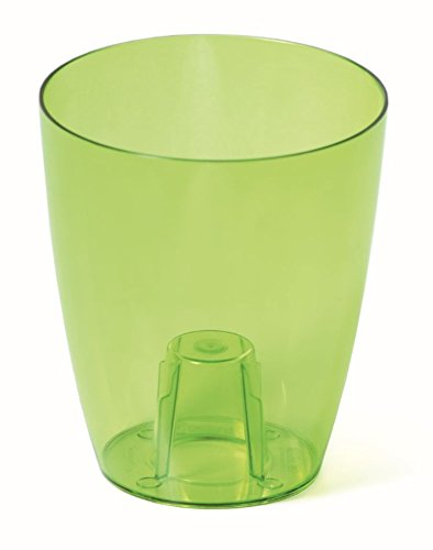 Blumentopf - MultiProject - Blumentöpfe - Pflanzkübel - Blumenkübel - Premium Qualität - am besten für Orchideen - Orchidee transparent Topf - 2 Größen 6 Farben (Ø 13 cm, H 16 cm, Grün)