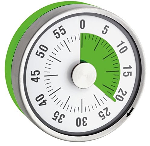 TimeTex Zeitdauer-Uhr Automatik Compact - grüne Scheibe - mit Magnet - zeigt Restzeit an - Durchmesser 78 mm - läuft ohne Batterien - 61972