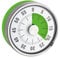 TimeTex Zeitdauer-Uhr Automatik Compact - grüne Scheibe - mit Magnet - zeigt Restzeit an - Durchmesser 78 mm - läuft ohne Batterien - 61972