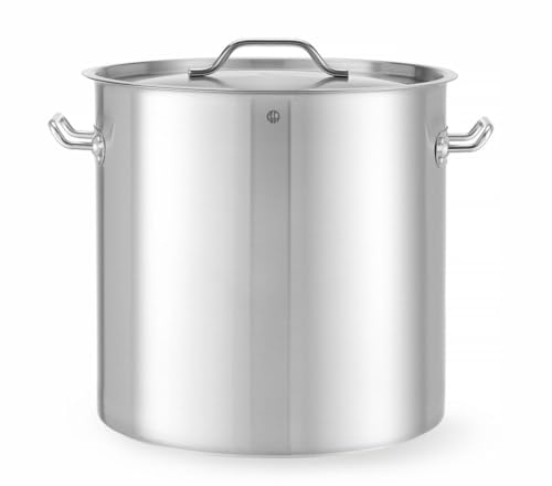 HENDI Marmite avec couvercle, grande capacité: 50L, faitout, convient à toutes les sources de chaleur, lavable au lave-vaisselle, ø400x(H)400mm, inox