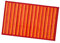 emmevi Teppich aus Bambus, Holz, für Küche, Bad, Degradé, Platzdeckchen, rutschfest, 30 x 43 cm, Rot