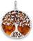 Nature d'Ambre - Pendentif Rond Arbre de Vie en Ambre et Argent 925/1000 rhodié (31610555)