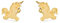 Damen & Kinder Einhorn Ohrstecker - Gelbgold 9 Karat (375) - Geschenkbox - Garantiezertifikat