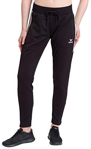 Erima Damen Squad Arbeits Trainingshose (1102005), schwarz/Silver Grey, 34