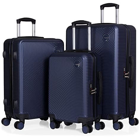 CABIN GO 5513 - Set di 3 valigie - bagaglio a mano da 55 cm, valigia media da 65 cm, valigia grande da 76 cm, in ABS rigido