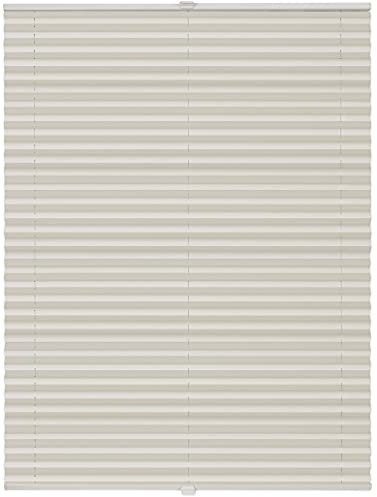 ondeco Plissee nach Maß für alle Fenster innen Montage in Glasleiste mit Spannschuh Sonnenschutz Rollo Sichtschutz Blickdicht Vanille B: 71-80 cm, H: 40-100 cm