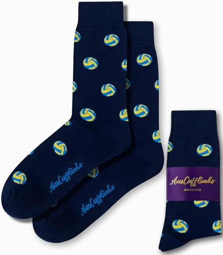 AUSCUFFLINKS Socken für Sie und Ihn, lustige Geschenksocken für Papa und Mama, Volleyball, Einheitsgr��e