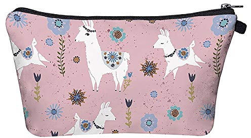 Modische Kulturtasche Kosmetikbeutel Schminktasche Make-Up Bag Kulturbeutel Wasserabweisend Originelle Print-Motive für Reisen, Urlaub und Alltag (Lama Ranch)