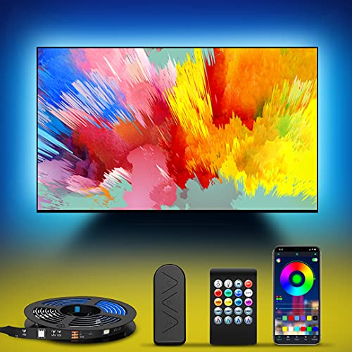 HEDORANCE LED TV Hintergrundbeleuchtung, 2M LED Strip für 40-60 Zoll Fernseher und PC USB LED Beleuchtung mit App-Steuerung und Fernbedienung Music Sync RGB-Farbwechsel, USB-Betrieb für TV Küche
