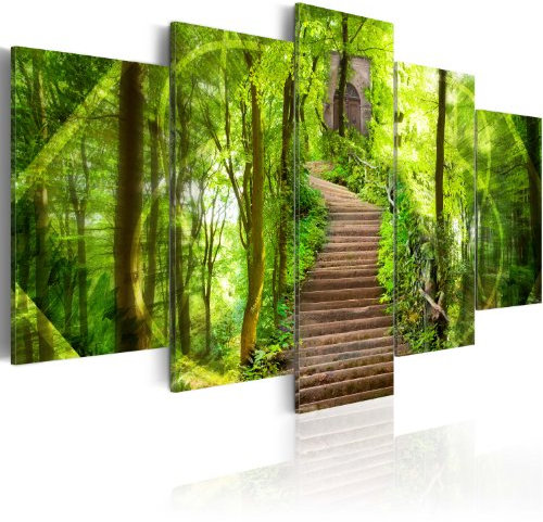 B&D XXL - Akustikbild 225x112 cm Bilder mit Akustikschaumstoff Hochleistungsschallabsorber Schallschutz Leinwandbild XXL 5 tlg Wandbild 030112-8