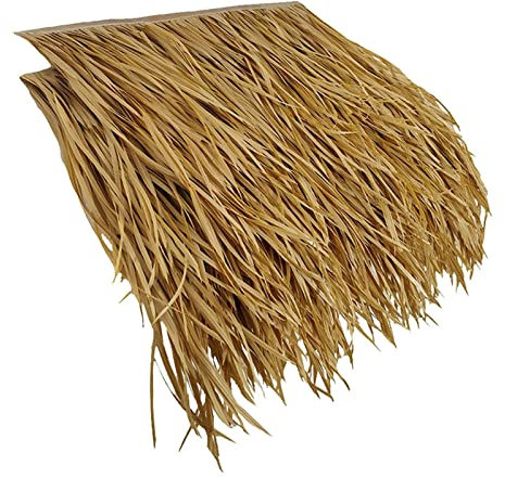 HLILY Baldosa de Paja de Simulación, Falsa Paja de Granja Casa de Campo Decoración de Gazebo Rollo de Paja de Hierba de Palma, Baldosa de Paja Artificial/6Pcs