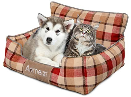 PETCUTE Panier Chien Moyenne Taille,Lit pour Chien Lavable,Panier pour Chien Orthopédique avec Tapis Chien et Dehoussable,Aantidérapant et Ultra Doux,Coussin pour Petits, Moyens et Grands Chiens