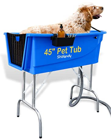SHELANDY Baignoire de toilettage pour chien 114,3 cm | Baignoire robuste (baignoire uniquement)