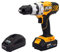 JCB 18V Cordless Drill Driver, 2.0Ah Battery, Fast Charger, Variable Speed & 16+1 Position Torque, LED Light, 13mm Keyless Chuck, Belt Clip & Rubber Grip Overmould, 3 Year Warranty