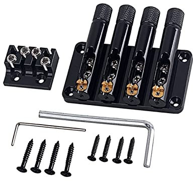 Gitarrenbrücke 4 Saiten Tremolo Headless Bass Bridge Für Bassgitarre Für Kopflose E-Gitarren-Parts elektrische Gitarre Brücke Set
