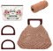 Makramee Tasche DIY Kit Boho Makramee Handtasche Making Kit Handgefertigte Strandtasche Inklusive Holzgriff und Baumwollschnur 100M für Erwachsene Anfänger