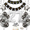 Yunchu Online Luftballon 27. Geburtstag Dekoration für Männer und Frauen - Black and Silber Party Deko - Geschenk 27 Jahre