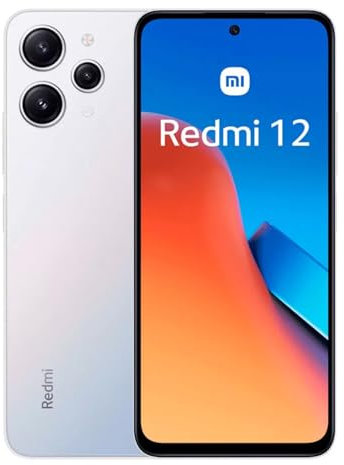 Xiaomi Redmi 12 Smartphone, Procesador MediaTek G88, Cámara Principal 50MP, Pantalla 90Hz FHD+, Batería 5000mAh (4+128GB Plata)