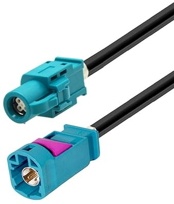 Elecbee HSD LVDS Z-Stecker auf Z-Klinke, gerader Adapter, Verlängerung, Fahrzeug-Videokamera-Kabel, 50 cm