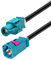 Elecbee HSD LVDS Z-Stecker auf Z-Klinke, gerader Adapter, Verlängerung, Fahrzeug-Videokamera-Kabel, 50 cm
