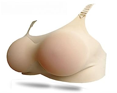 CLSSLVVBN Forme del seno regolabili in silicone Reggiseno protesico traspirante con tette finte Reggiseno push-up rimovibile con coppa A-D per crossdresser, Colore della pelle, Coppa Uomini/D