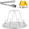 Faltbarer Edelstahl Gas Toaster Für 4 Scheiben Campingtoaster Edelstahl Brötchen Toaster Camping Camping Toaster Für Koche Gas Toaster Für Outdoor, Picknick, Reisen, Wohnmobile(Mit Edelstahlklammern)