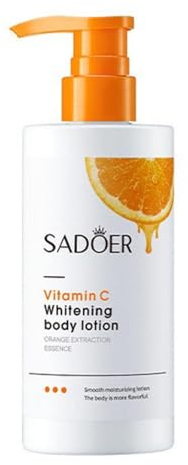 Vitamin C Aufhellende Körperlotion, Body Lotion mit Vitamin C und Niacinamide, Feuchtigkeitsspendende Körpercreme für Trockene & Raue Haut, Nicht Fettende, Körperpflege für alle Hauttypen (1)