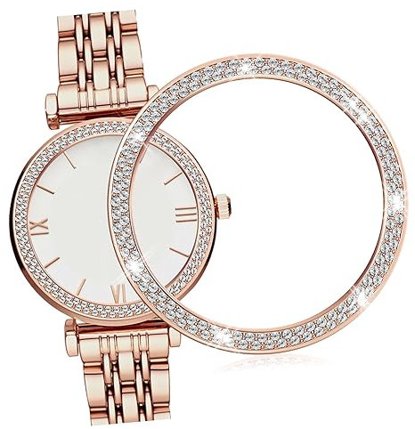 ETHZZLE Uhr Schutz Ring Uhr Dekorative Fall Uhr Dekorative Abdeckung Uhr Display Schutz Abdeckung Uhr Bildschirm Abdeckung Uhr Fall Bling Fall Für Uhr Schutzhülle Für Uhr