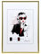KM FOTO Moderner Glas Bilderrahmen NLS aus Kunststoff Perfekt für Fotos, Poster und Wanddeko Collage Design: Farbe: Gold | Format: 50x60
