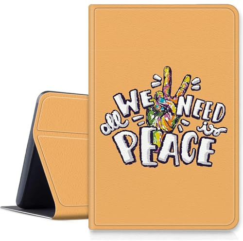 Colorful Hand Peace Sign Case for iPad Air 11 inch 2024 M2, Shockproof PU Leather Folding Adjustable Stand Case with Auto Sleep/Wake for 11 iPad Air Case 2024 Air M2