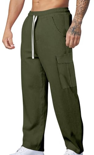 KONG JIMFAN Jogginghose Herren Sweatpants Herren Sweatpants Herren Haushose Herren Jogginghose Herren Baggy Sweatpants Herren Tracksuit Herren Trainingshose Herren Trainingsanzug(Armeegrün,S)